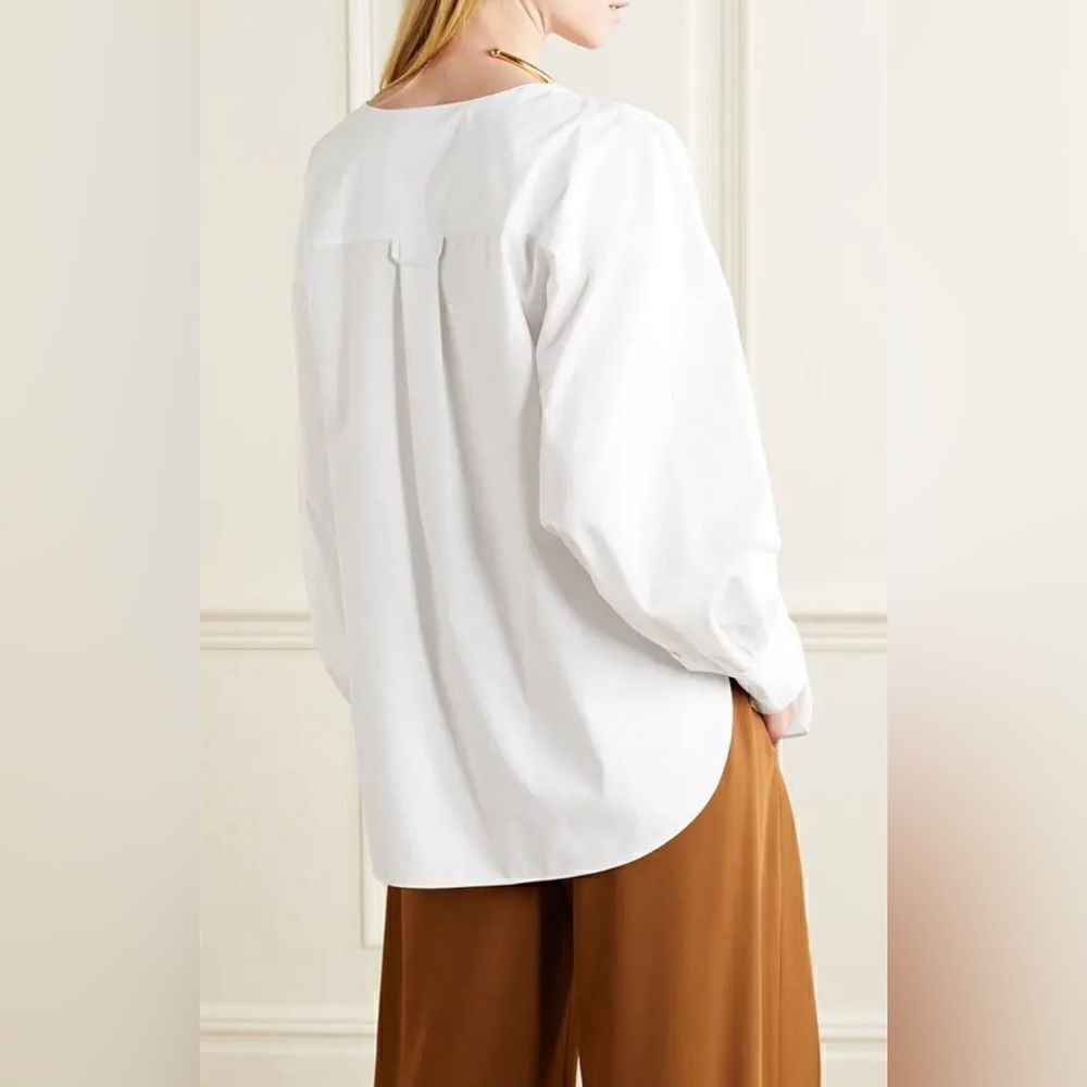 Jason Wu Collection White Button Up Poplin Minima… - image 3